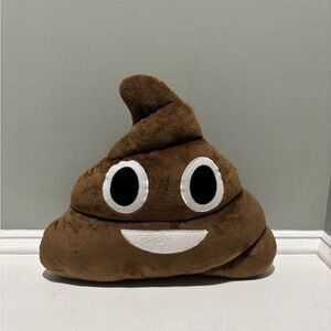 Poop Emoji Gag Gift Plush Pillow-Brown